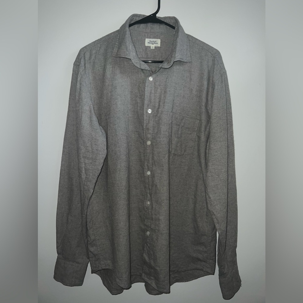 NWT Hartford Alternative Classics men’s gray button down L
